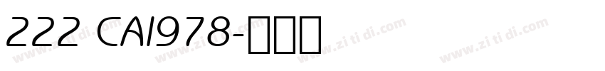 222 CAI978字体转换